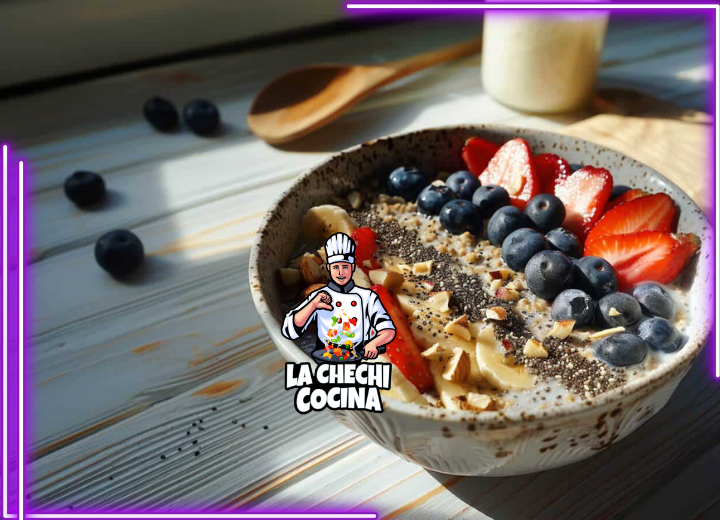 Avena Nocturna Con Frutas y Chía