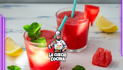 batido de sandia y menta