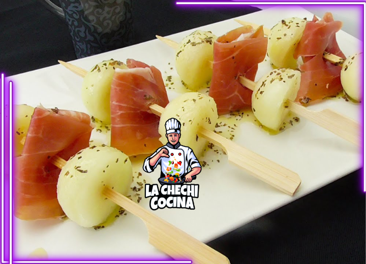 brochetas melon y jamon