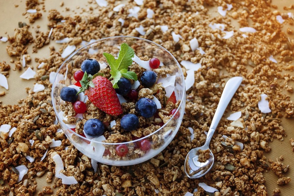 avena con frutos secos y miel