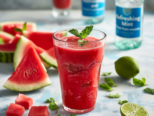 batido refrescante de sandia y menta una delicia veraniega para hidratarse