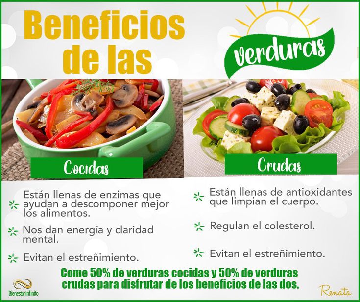 beneficios de las verduras crudas vs cocidas