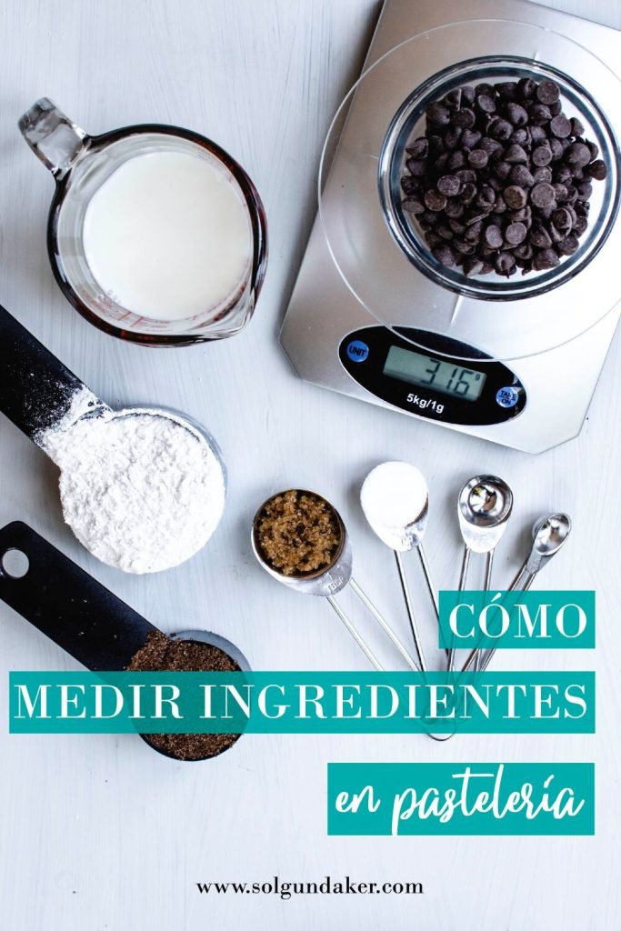 como medir y pesar ingredientes para reposteria