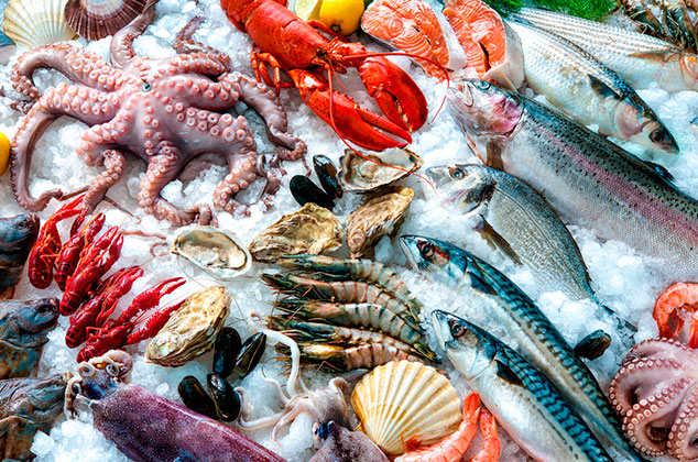 como seleccionar mariscos frescos en la pescaderia