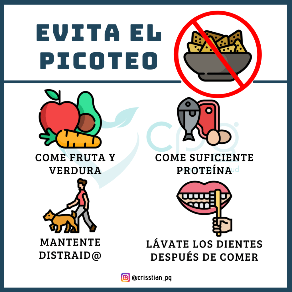 consejos para evitar el picoteo entre comidas