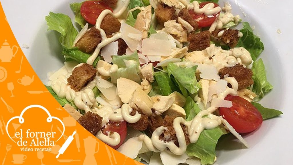 ensalada de pollo cesar casera receta saludable y paso a paso para un almuerzo o cena deliciosos