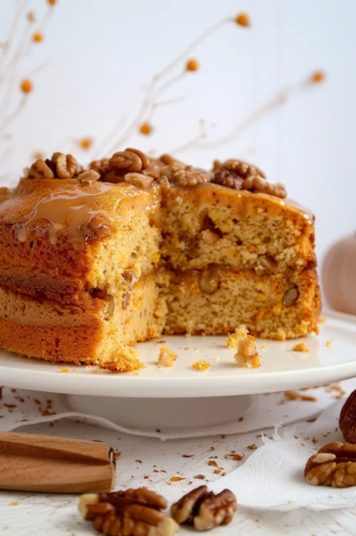 pastel delicioso de calabaza y nuez la perfecta dulzura de otono