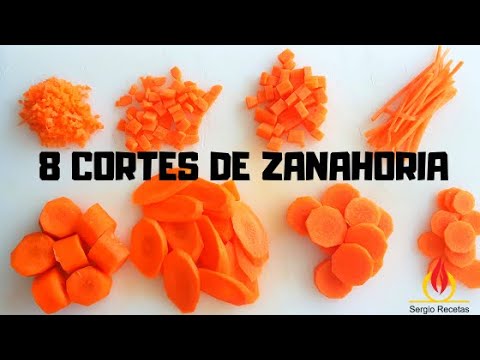 tecnicas para cortar zanahorias en diferentes formas